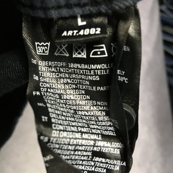 Brandit Mens Flannel Shirt size Large Long Sleeve Button Up Black‎ Blue Check - Picture 12 of 16